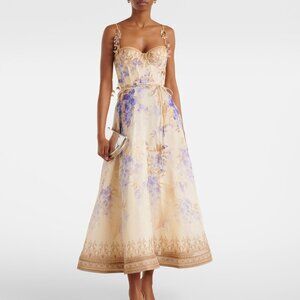 Zimmermann Dawning floral linen and silk midi dress